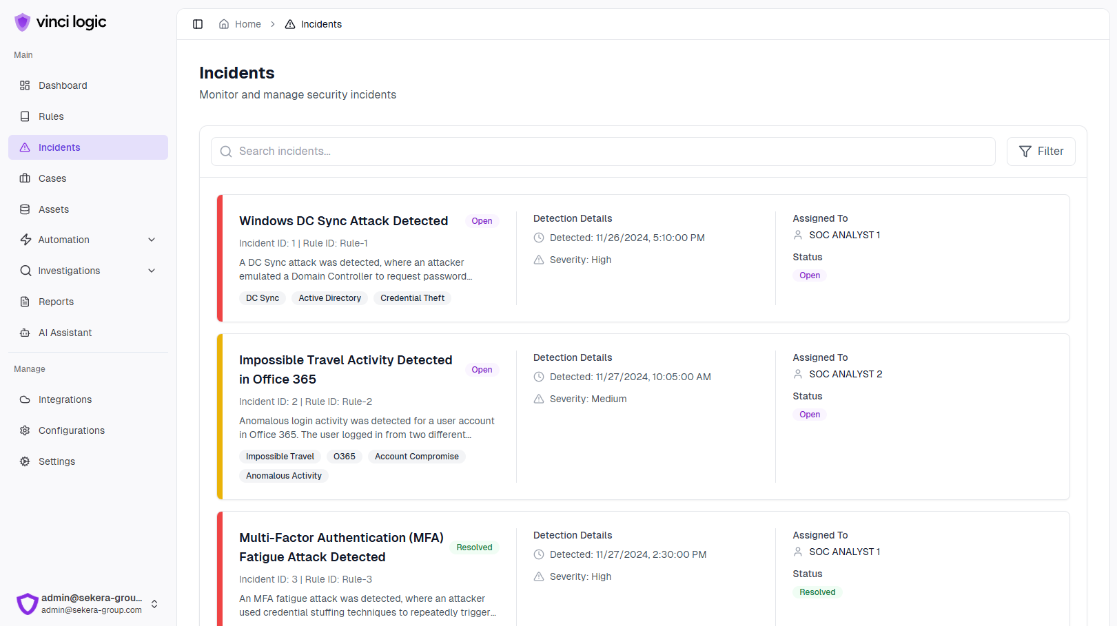 Comprehensive Security Dashboard